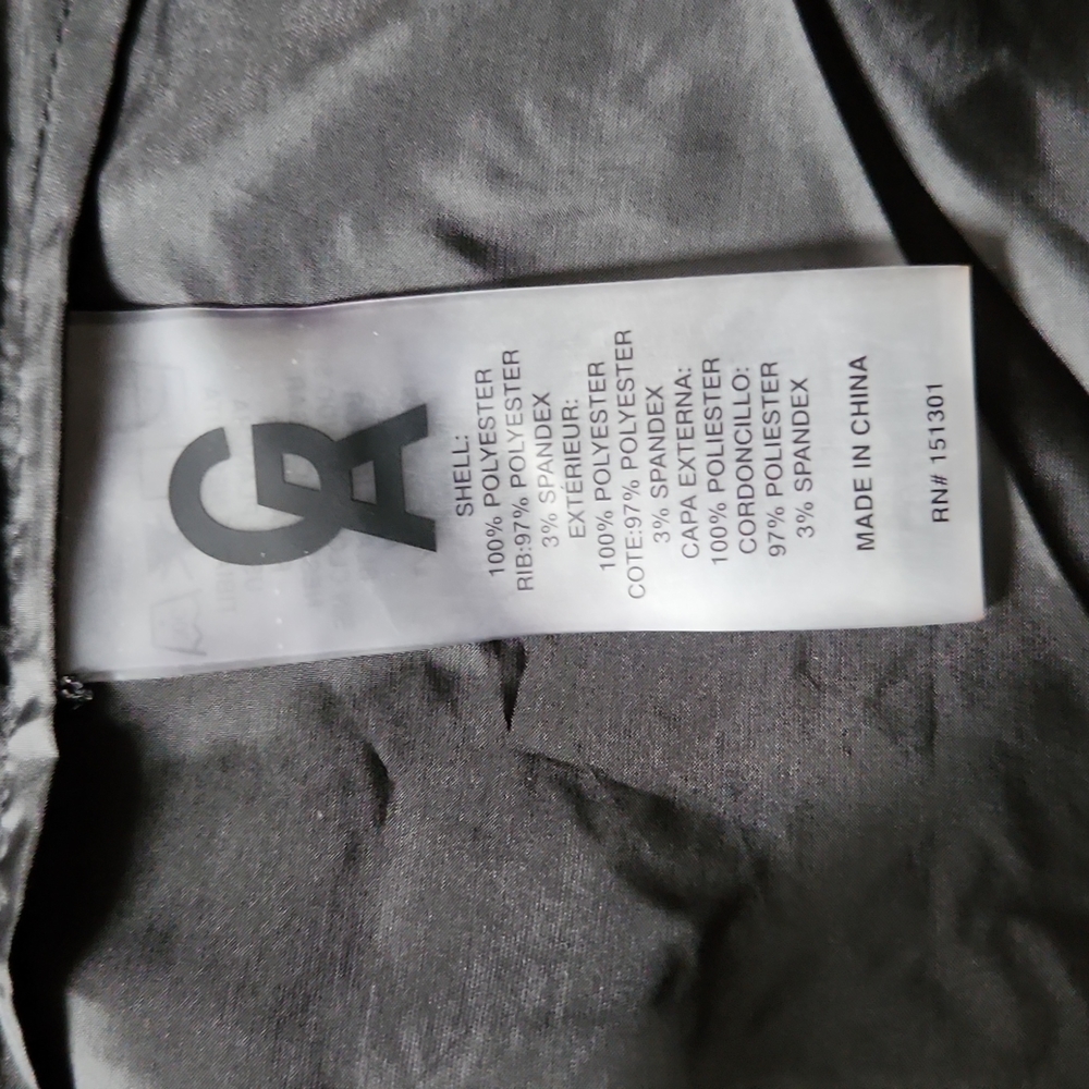 NWT GOOD AMERICAN Black Peplum Nylon Bomber Large $115 - Picture 10 of 10